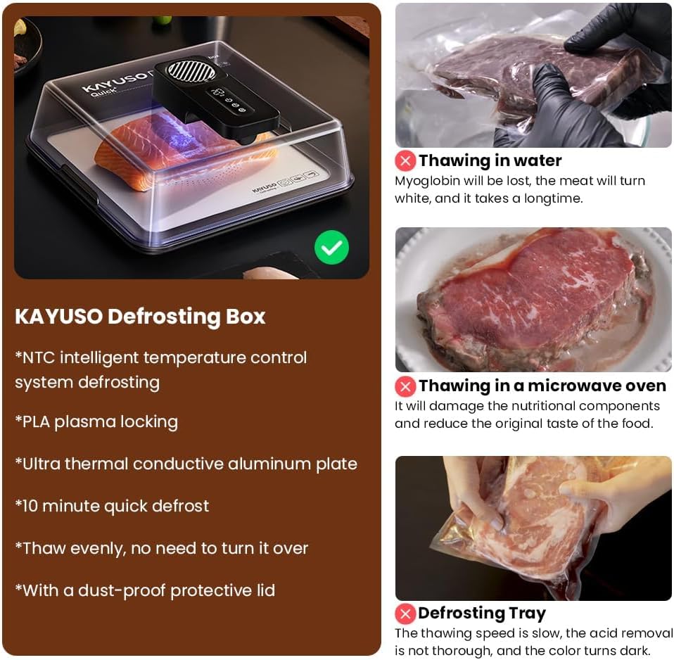 Timable Defrosting Tray for Frozen Meat, BBQ Defrost Tray for Frozen Meat