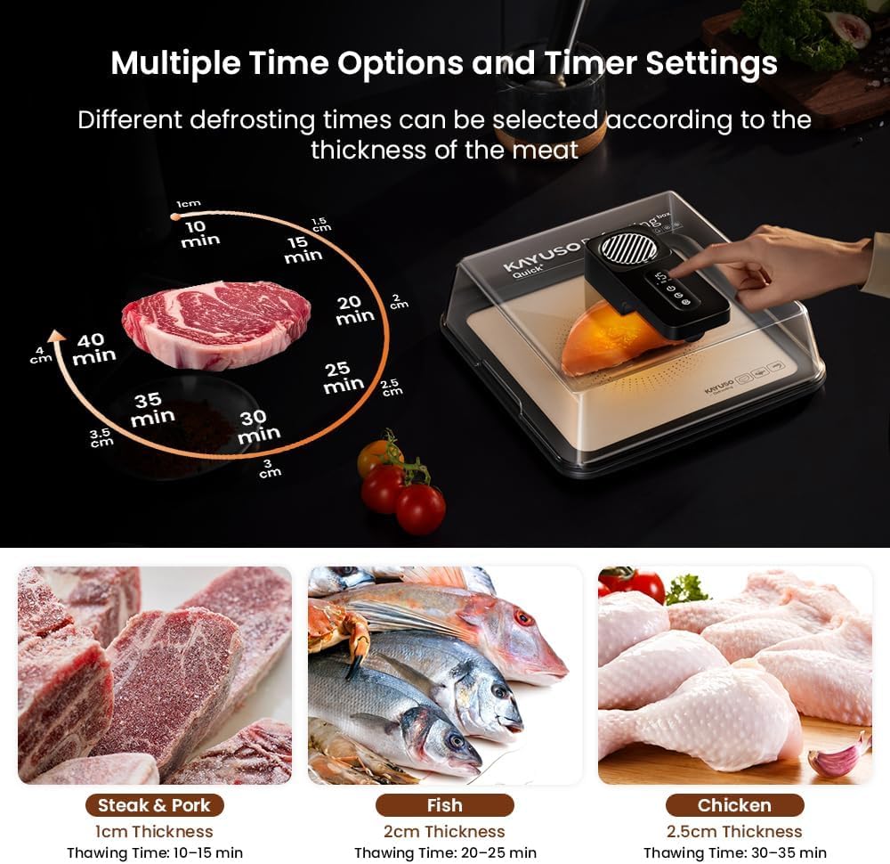 Timable Defrosting Tray for Frozen Meat, BBQ Defrost Tray for Frozen Meat