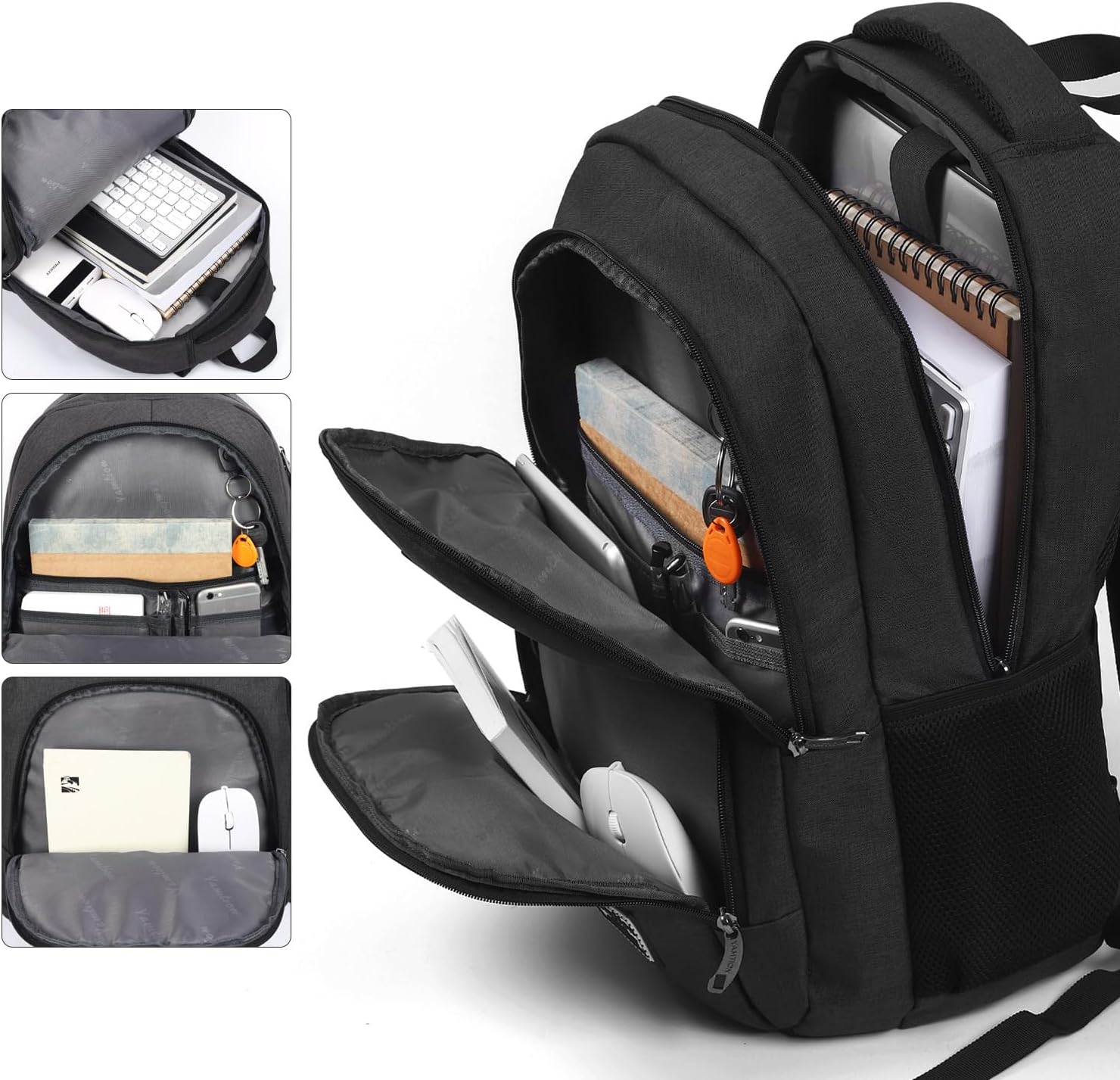 YAMTION Backpack for Men and Women,School Backpack for Teenager,15.6 inch Laptop Bookbag with USB Charging port for Business Work College Travel Trip