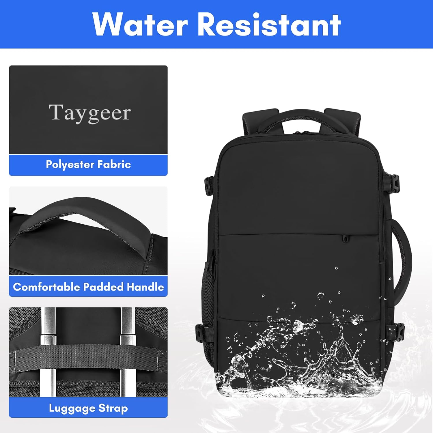Taygeer Travel Laptop Backpack for Men, Airplane Approved Travel Backpack