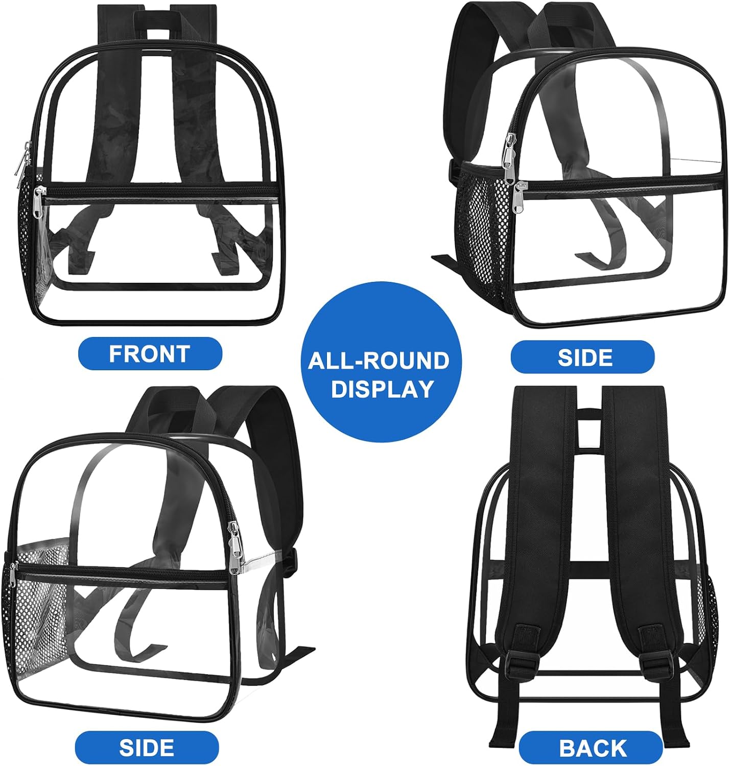 Clear Backpack for Stadium Events Sports Fan Backpack Stadium Bag 12x6x11