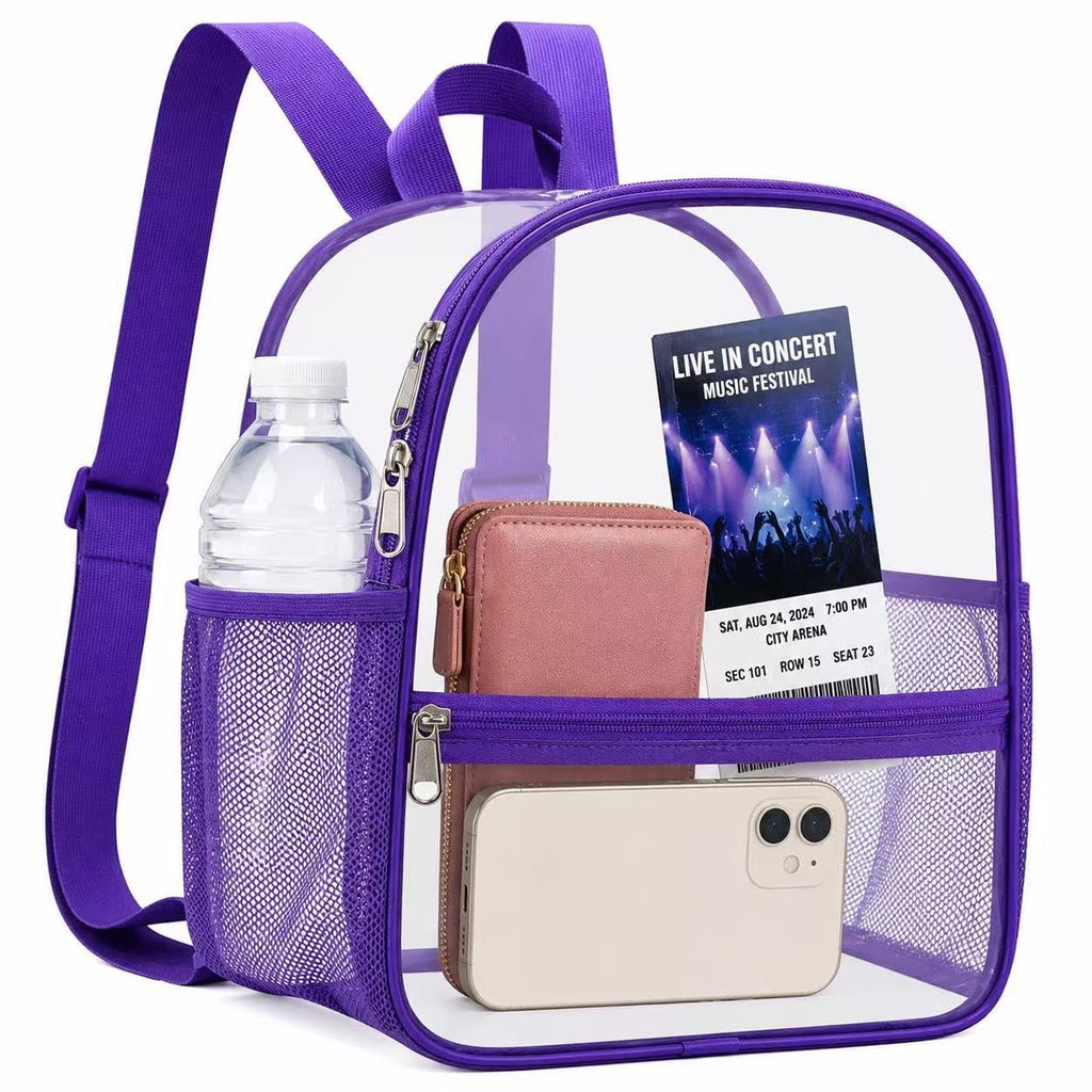 Clear Backpack for Stadium Events Sports Fan Backpack Stadium Bag 12x6x11