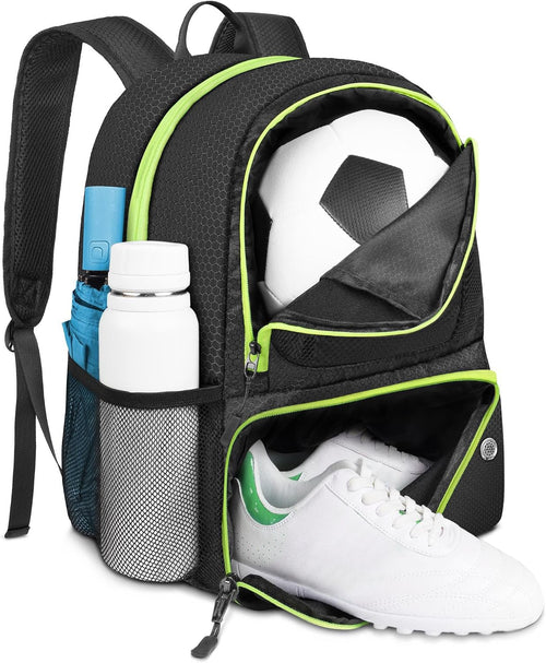 YOREPEK Soccer Backpack, Soccer Bag with Ball Holder and Shoe Compartment