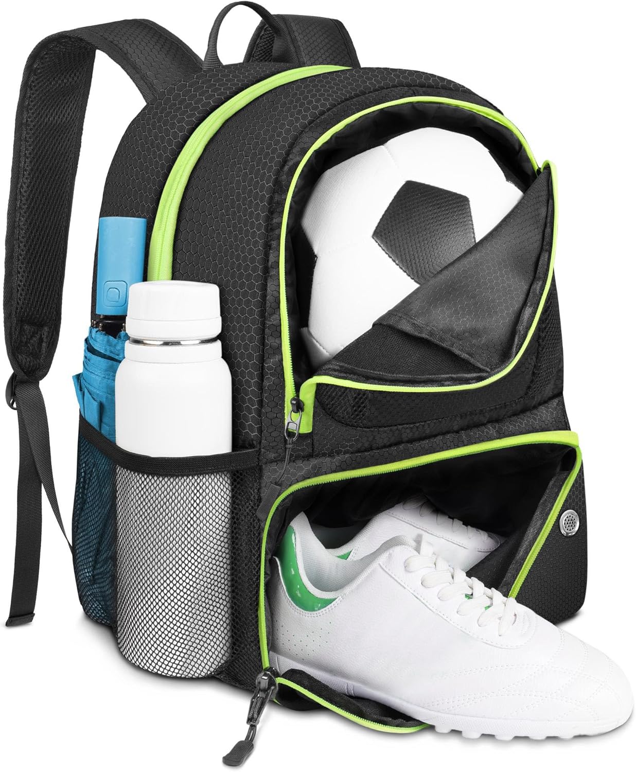 YOREPEK Soccer Backpack, Soccer Bag with Ball Holder and Shoe Compartment