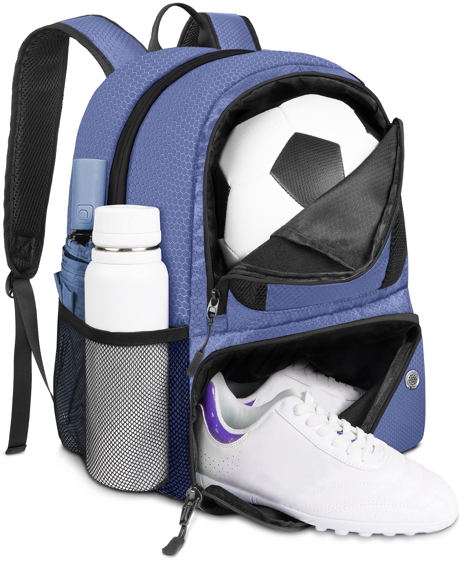 YOREPEK Soccer Backpack, Soccer Bag with Ball Holder and Shoe Compartment