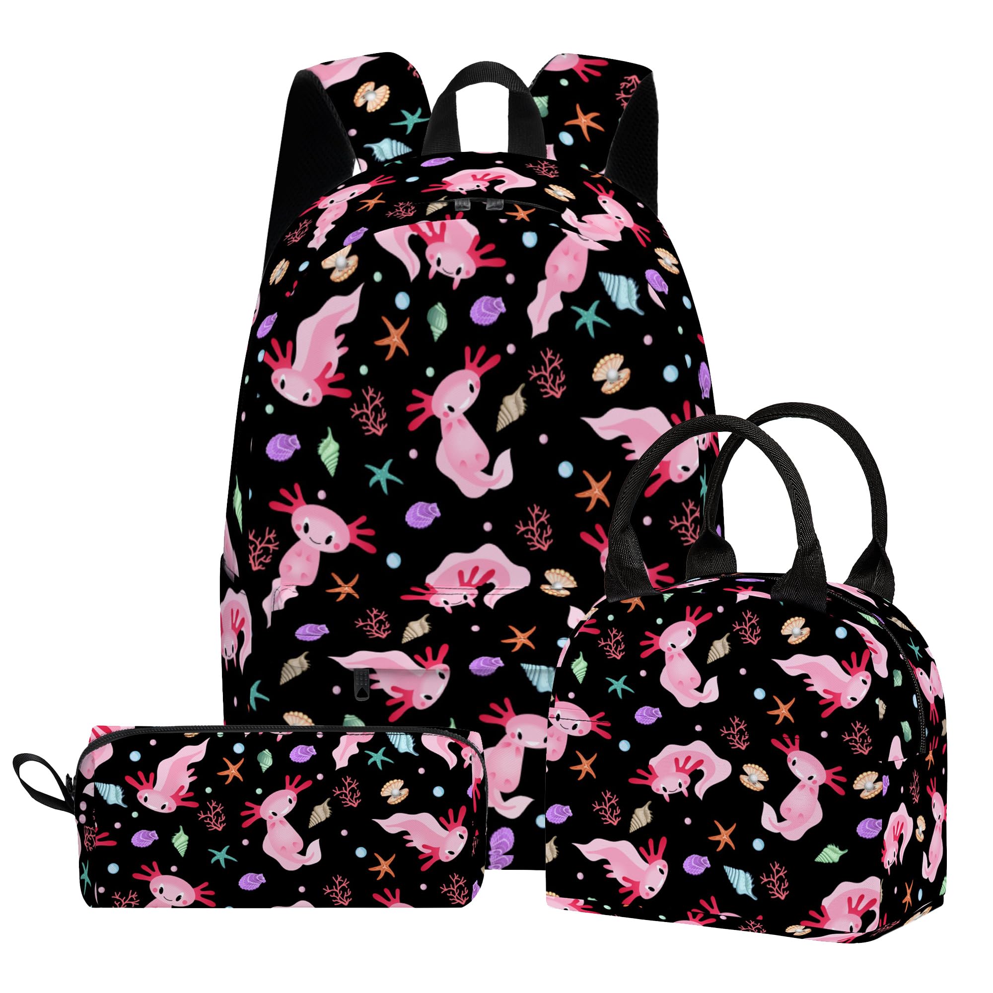 3PCS Backpack for Girls Boys,Teens Flag Soccer Back to School Backpack with Lunch Box Pencil Case, 17 Inch Lightweight Students Backpack 3 in 1 Set for Elementary Middle High School