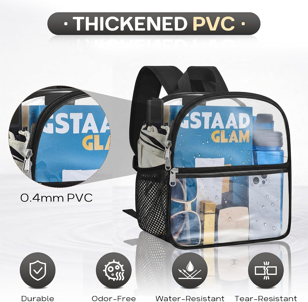 Clear Backpack for Stadium Events Sports Fan Backpack Stadium Bag 12x6x11