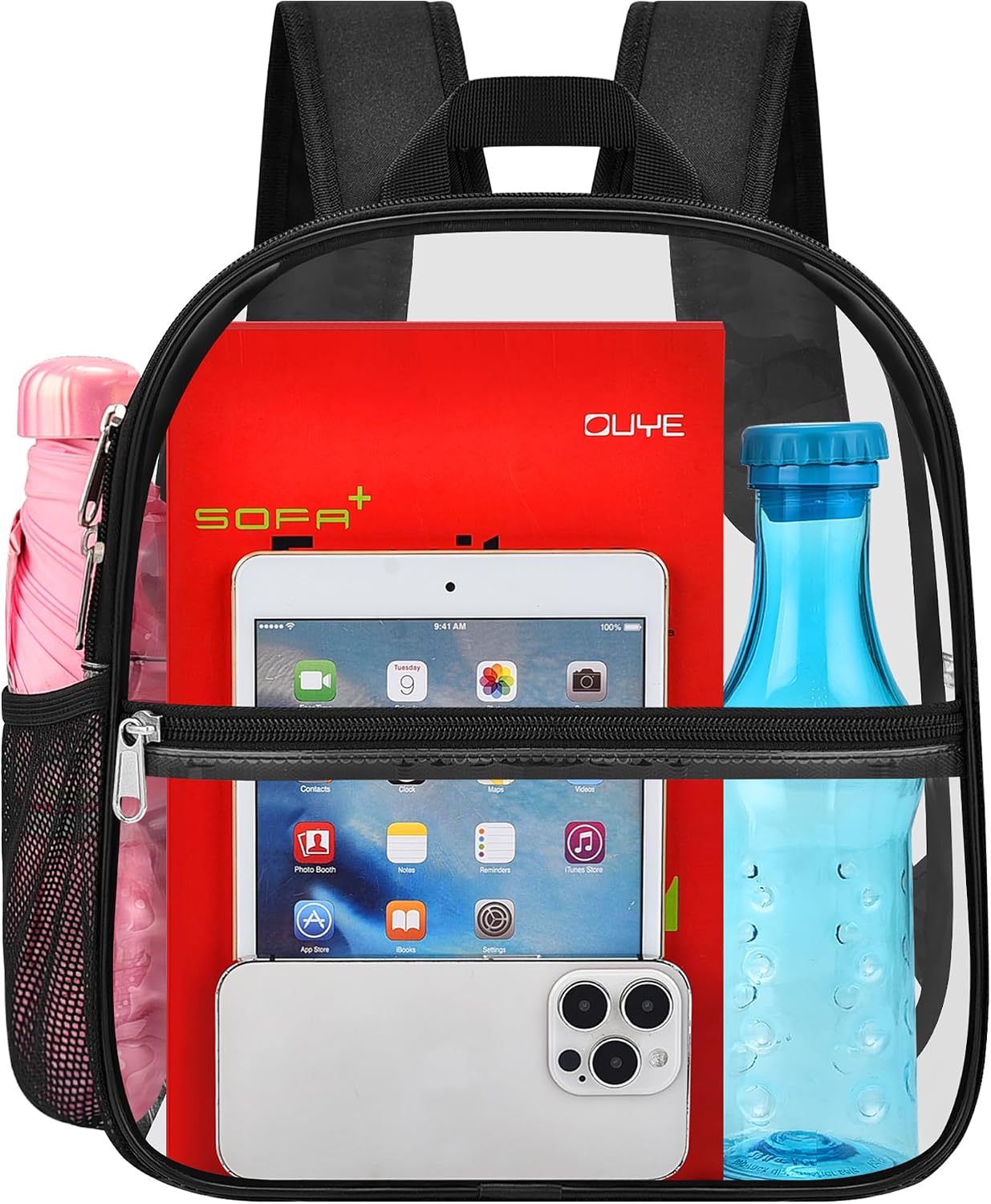 Clear Backpack for Stadium Events Sports Fan Backpack Stadium Bag 12x6x11