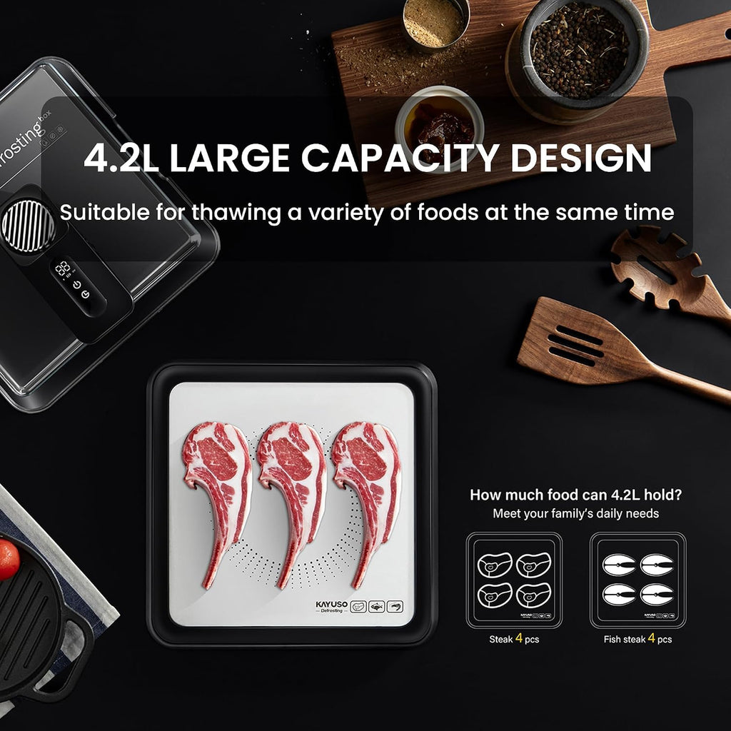 Timable Defrosting Tray for Frozen Meat, BBQ Defrost Tray for Frozen Meat