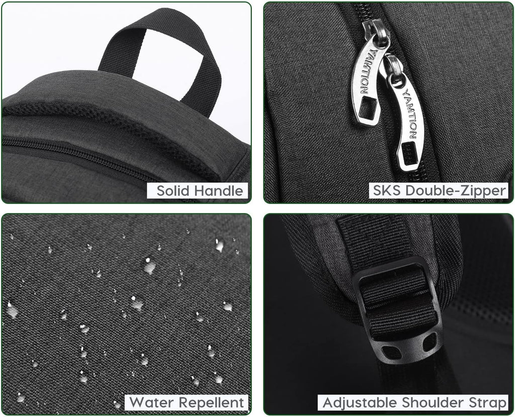 YAMTION Backpack for Men and Women,School Backpack for Teenager,15.6 inch Laptop Bookbag with USB Charging port for Business Work College Travel Trip