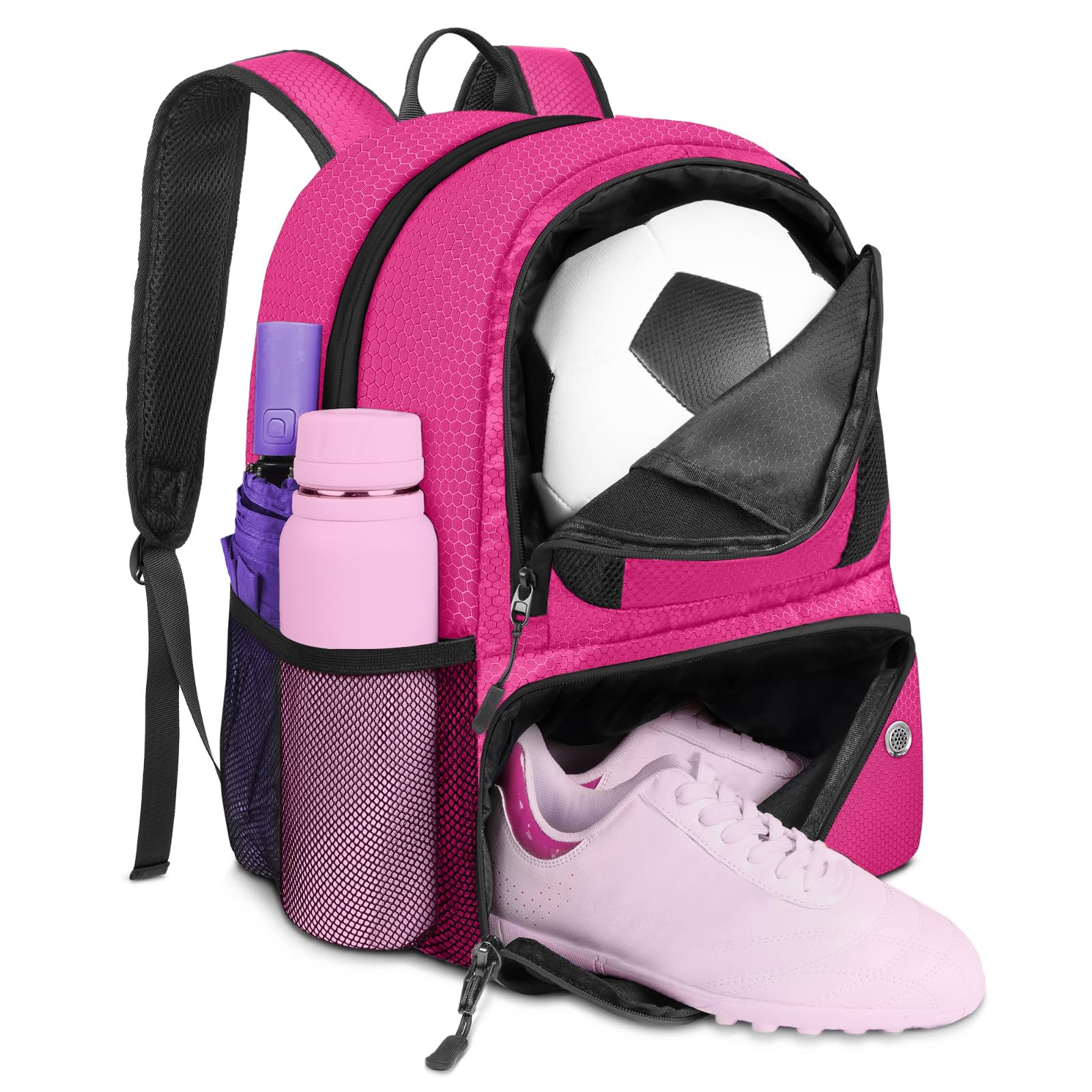 YOREPEK Soccer Backpack, Soccer Bag with Ball Holder and Shoe Compartment