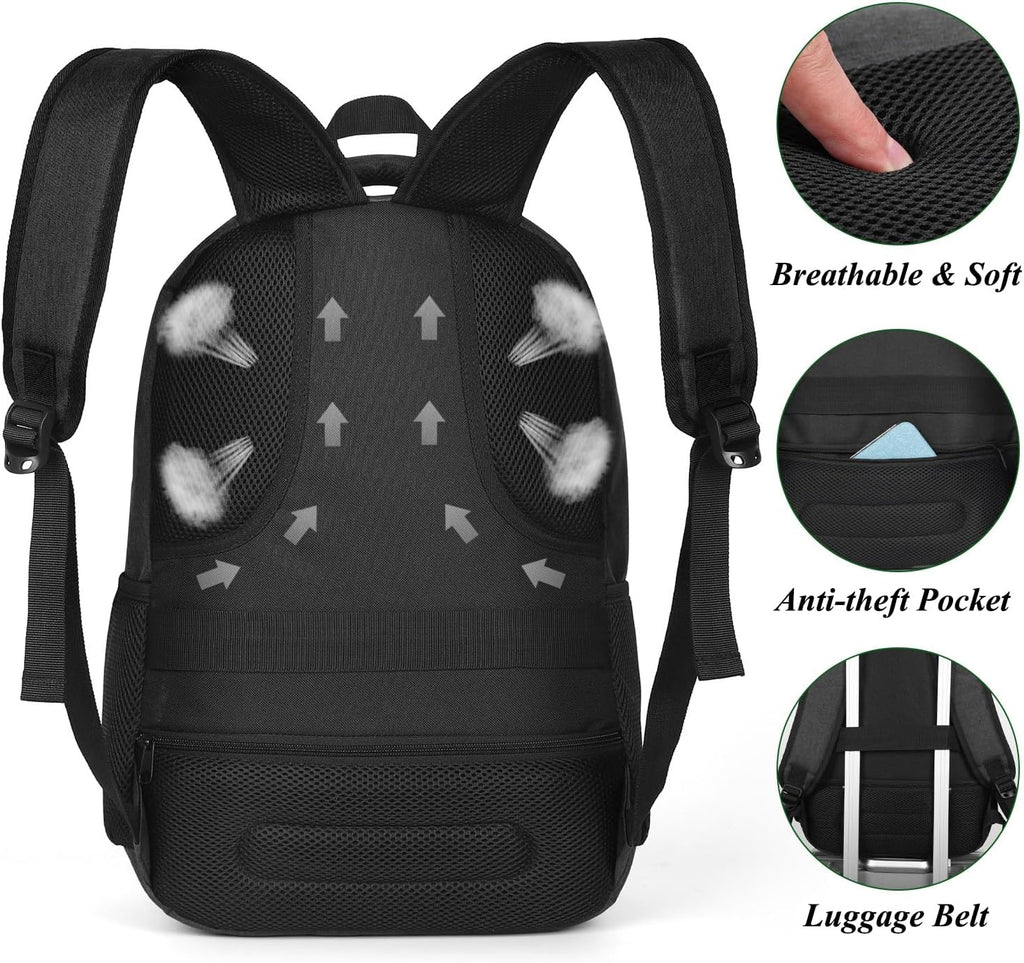 YAMTION Backpack for Men and Women,School Backpack for Teenager,15.6 inch Laptop Bookbag with USB Charging port for Business Work College Travel Trip