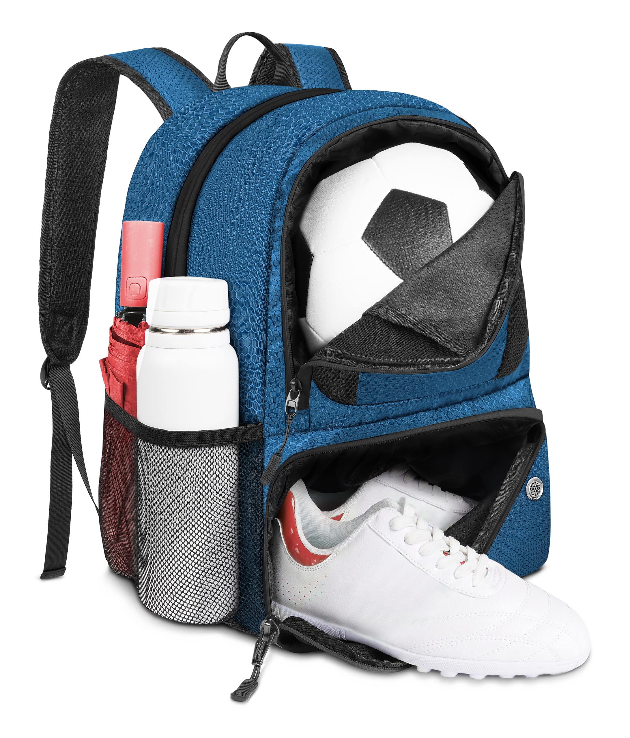 YOREPEK Soccer Backpack, Soccer Bag with Ball Holder and Shoe Compartment