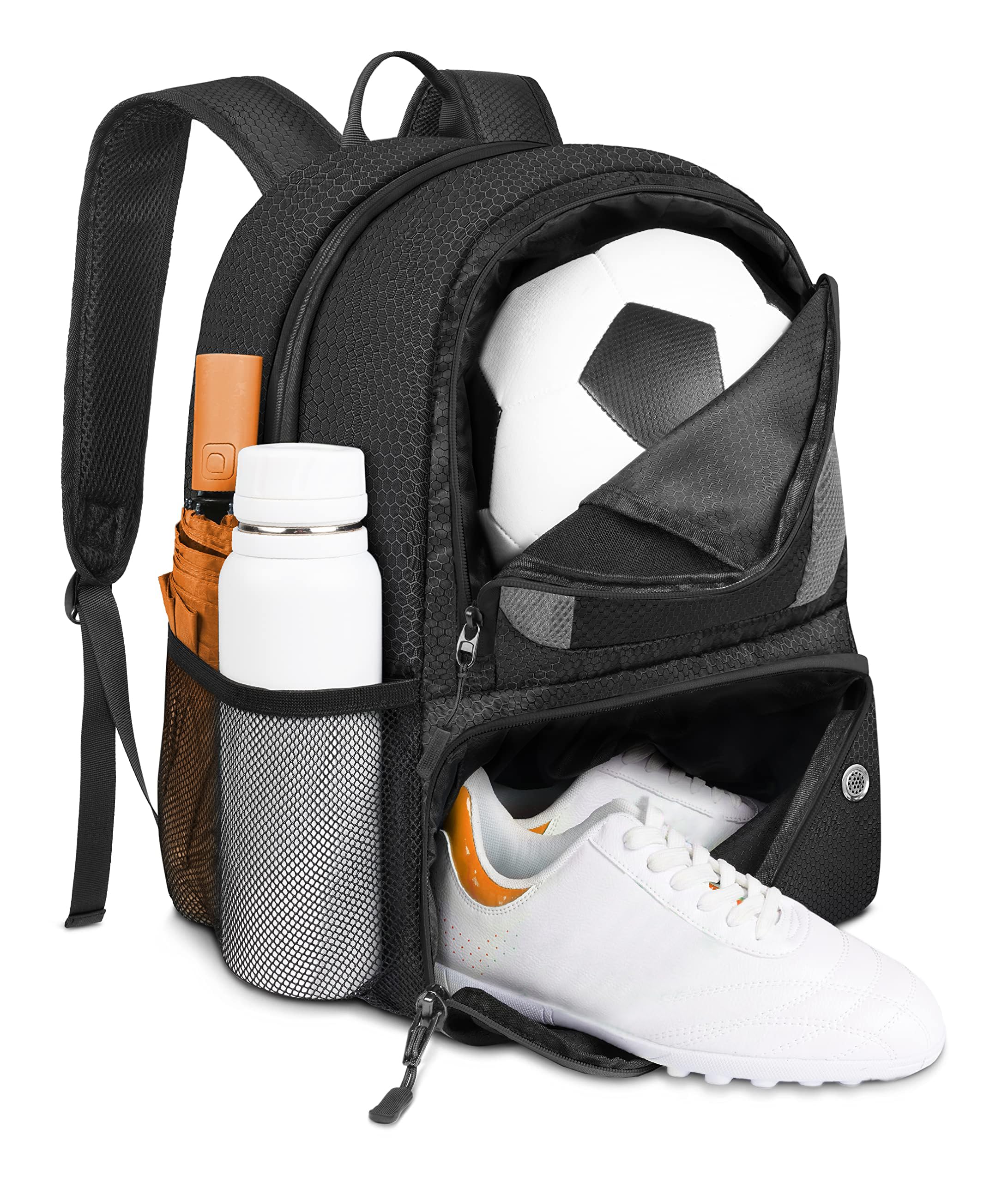 YOREPEK Soccer Backpack, Soccer Bag with Ball Holder and Shoe Compartment